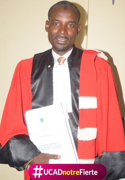 Dr Mouhamadou BA, Doctorant à l’ED-JPEG , Lauréat du prix de thèses des Ecoles doctorales 